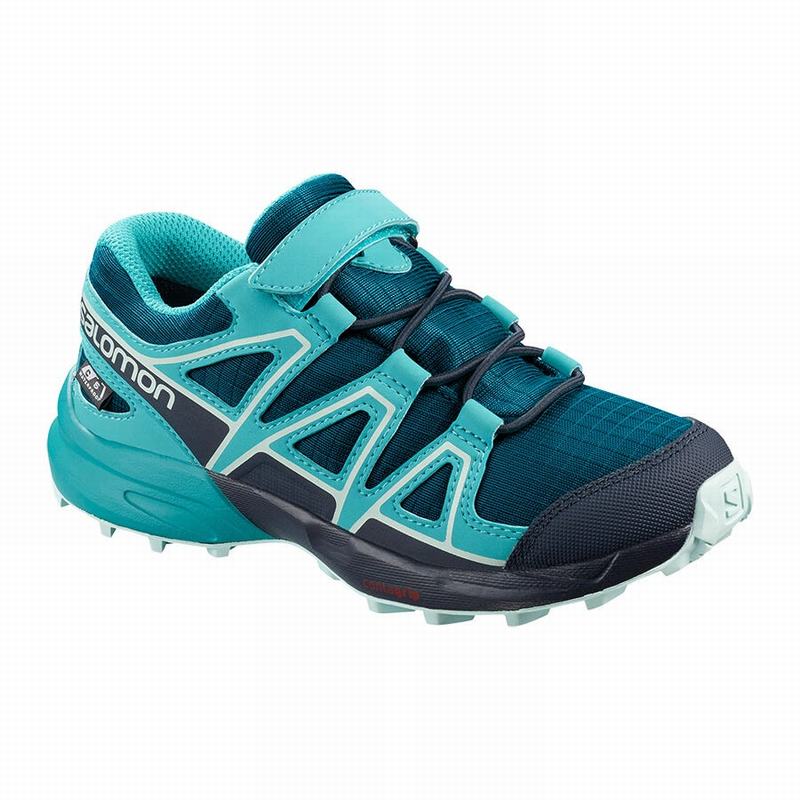 Salomon SPEEDCROSS CLIMASALOMON™ WATERPROOF Zapatillas Trail Running Niños - Azules - Colombia (6798